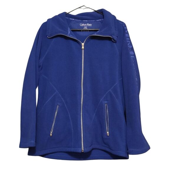 Calvin Klein Blue XL Zip-Up Jacket Women's Performance Activewear athleisure - Picture 1 of 5